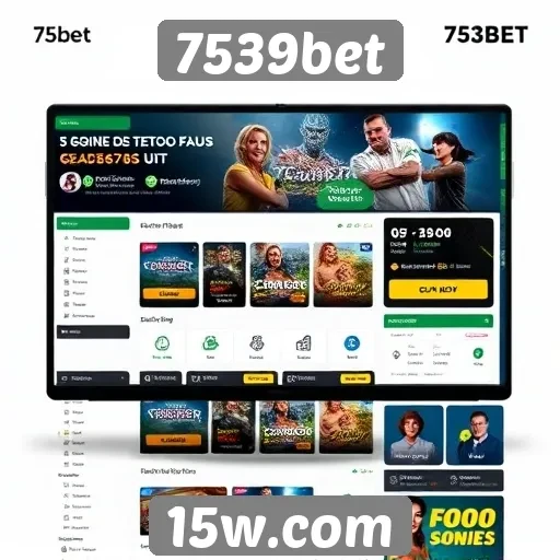 Interface do usuário do site 7539bet em destaque